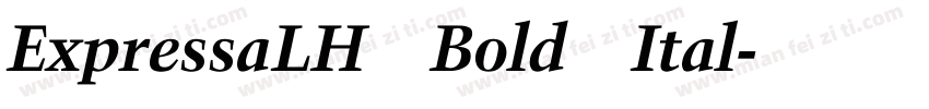 ExpressaLH Bold Ital字体转换